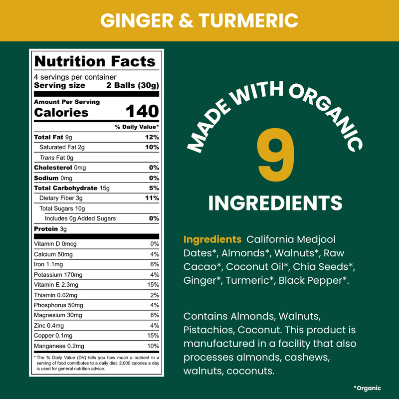 DATI Ginger & Turmeric Date Energy Bites